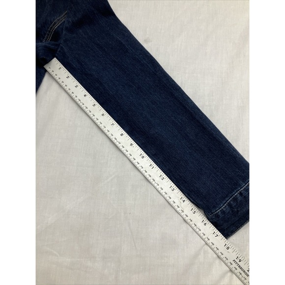 CHICO'S PLATINUM Denim Jean Jacket Blue Ruffle Detail Sz 0 - Picture 8 of 9